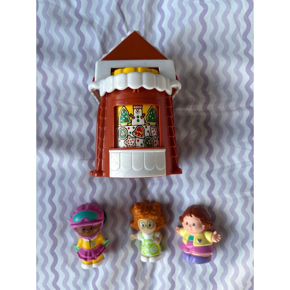 Fisher Price Little People Holiday Gingerbread Stand and 3 Figures Set